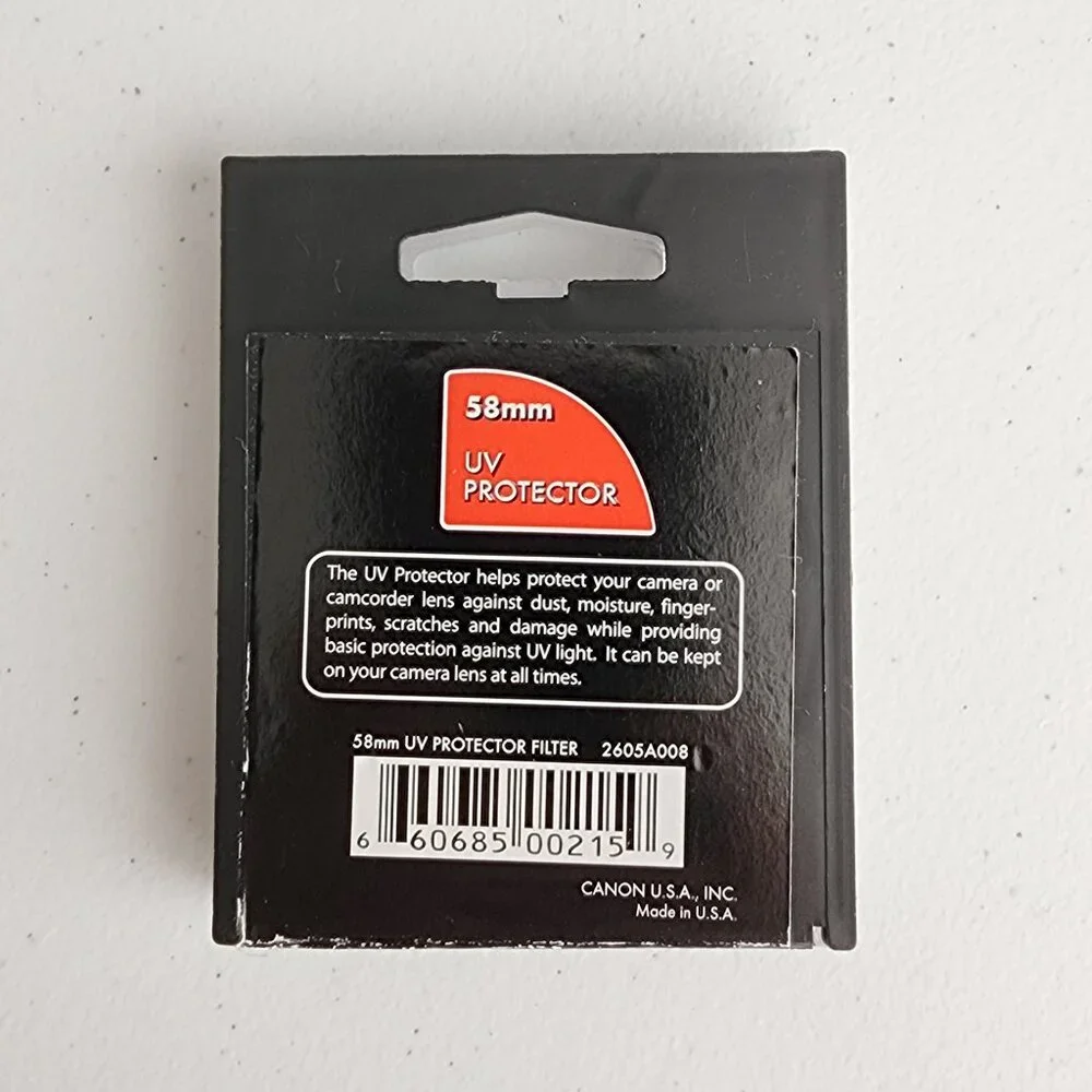 CANON Filter 58mm UV Protector Quantaray C-P.L. Lens Filter for SLR Lenses